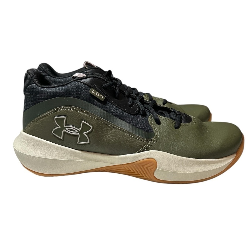 Under Armour Men’s Lockdown 7 Basketball Shoes Size 12 Green EUC